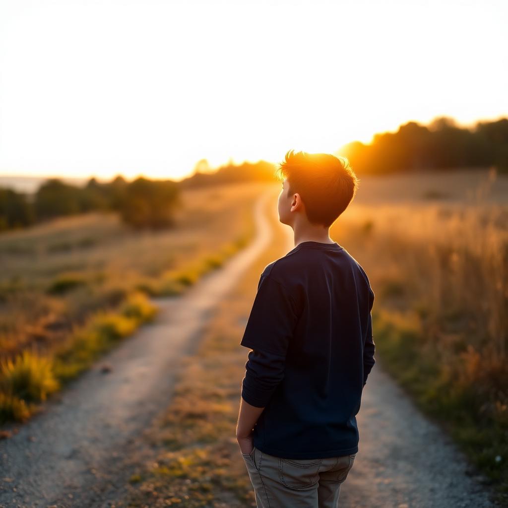 Joven estudiante mirando hacia su futuro con claridad y propósito